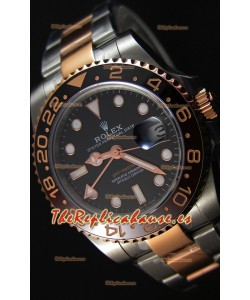 Rolex GMT Masters II 126711CHNR Réplica Suiza en Oro Rosado de Dos Tonos - Reloj Ultimate de Acero 904L