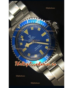 Tudor Oyster Prince Vintage 200M Dial Azul Marcadores en forma de Cuadrados Reloj Replica Suizo a espejo 1:1