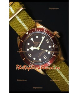 Tudor Heritage Bay Reloj Replica Suizo en Bronce con Correa NATO