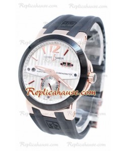 Ulysse Nardin Executive Dual Time Rose Gold Black Reloj