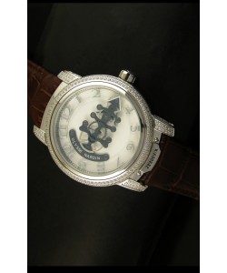 Ulysse Nardin Dual Escapement Reloj Japonés Dial Blanco