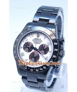 Rolex Daytona Cosmógrafo Edición Project X Design Negro Oscuro y Esfera Plata