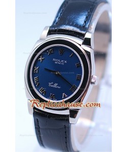 Rolex Celleni Cestello Reloj Suizo Señoras Romano todo Azul