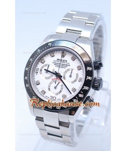 Rolex Project X Daytona Series II Edición Limitada Cosmógrafo MonoBloc Cerachrom con Esfera Blanca y Diamantes en los marcadores de hora
