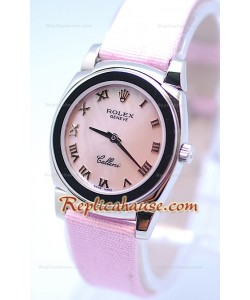 Rolex Celleni Cestello Reloj Suizo Señoras Todo Penk Romano